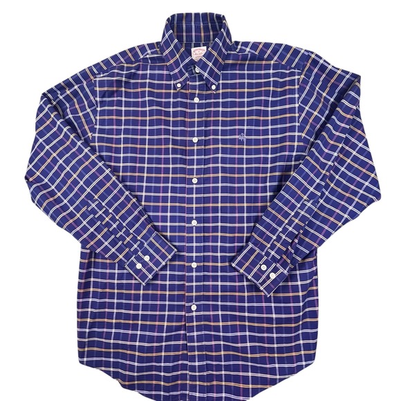 Brooks Brothers Madison Fit Plaid Button Down Shirt Men's Size Medium - Picture 5 of 6